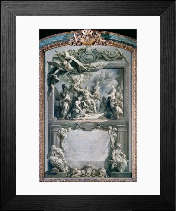 Framed Print : Louis XV gives peace to Europe. Artist: Le Moyne, Francois (1688-1737) Framed Print : Louis XV gives peace to Europe. Artist: Le Moyne, Francois (1688-1737)