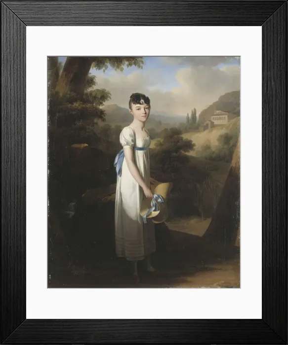 Framed Print : Portrait of Mademoiselle Athenais d Albenas. Artist: Boilly, Louis-Leopold (1761-1845) Framed Print : Portrait of Mademoiselle Athenais d Albenas. Artist: Boilly, Louis-Leopold (1761-1845)