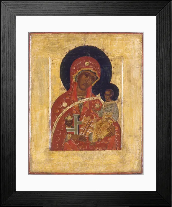 Framed Print : The Virgin The Mountain torn out not by Hands. Artist: Russian icon Framed Print : The Virgin The Mountain torn out not by Hands. Artist: Russian icon