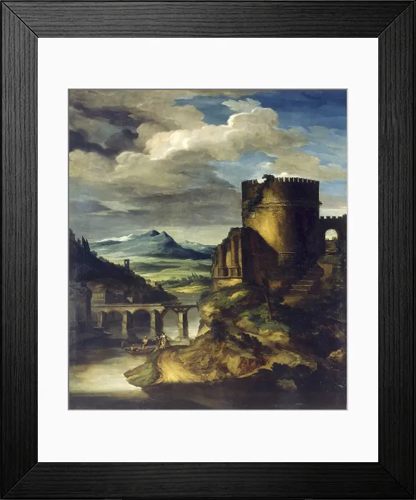 Framed Print : Landscape with a Tomb. Artist: Gericault, Theodore (1791-1824) Framed Print : Landscape with a Tomb. Artist: Gericault, Theodore (1791-1824)