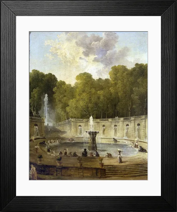 Framed Print : Washerwomen in a park. Artist: Robert, Hubert (1733-1808) Framed Print : Washerwomen in a park. Artist: Robert, Hubert (1733-1808)