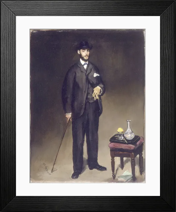 Framed Print : Portrait of Theodore Duret. Artist: Manet, Edouard (1832-1883)