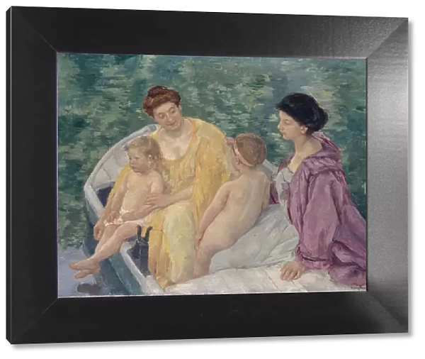 Le Bain (Two mothers and their children in a boat). Artist: Cassatt, Mary (1845-1926)