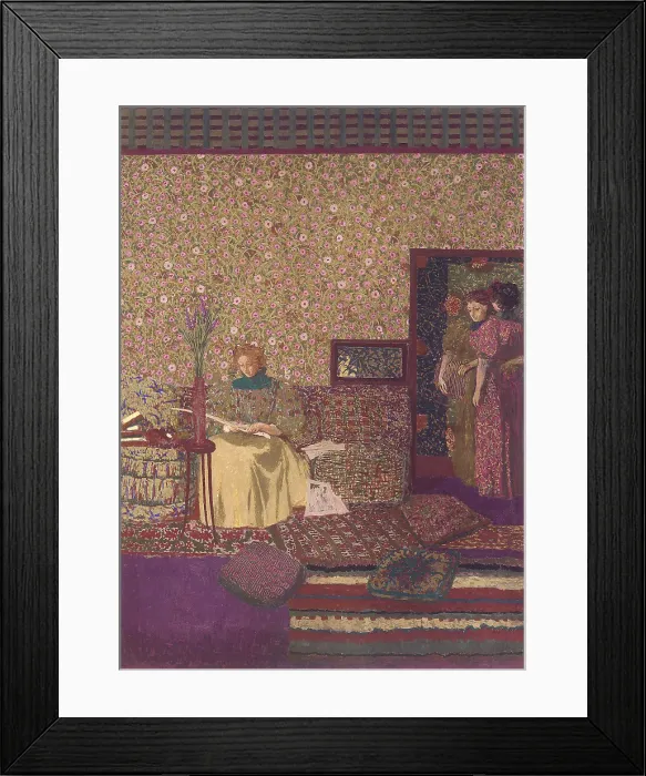 Framed Print : The Privacy. Decoration for the Library of Dr. Vaquez. Artist: Vuillard, Edouard (1868-1940) Framed Print : The Privacy. Decoration for the Library of Dr. Vaquez. Artist: Vuillard, Edouard (1868-1940)