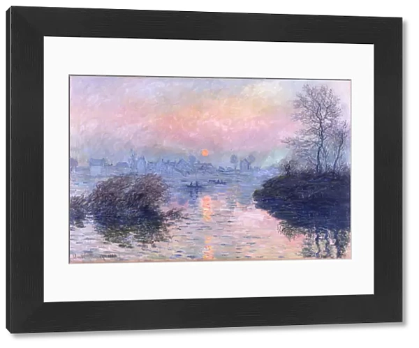 Sunset on the Seine at Lavacourt, Winter Effect. Artist: Monet, Claude (1840-1926)