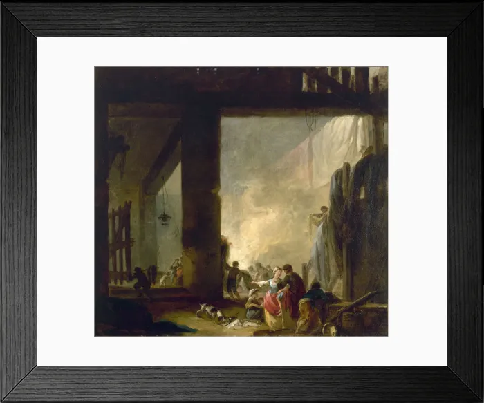 Framed Print : The Laundry. Artist: Robert, Hubert (1733-1808) Framed Print : The Laundry. Artist: Robert, Hubert (1733-1808)