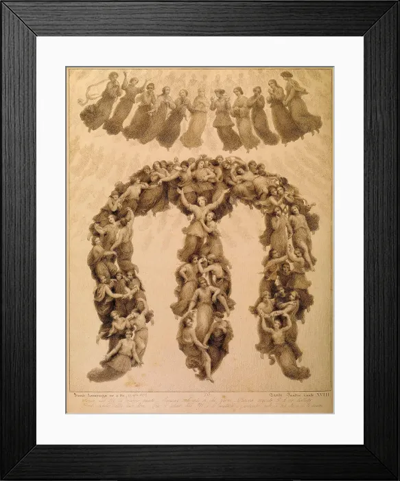 Framed Print : Illustration to the Divine Comedy by Dante Alighieri (Paradiso canto XVIII). Artist: Scaramuzza, Francesco (1803-1886) Framed Print : Illustration to the Divine Comedy by Dante Alighieri (Paradiso canto XVIII). Artist: Scaramuzza, Francesco (1803-1886)