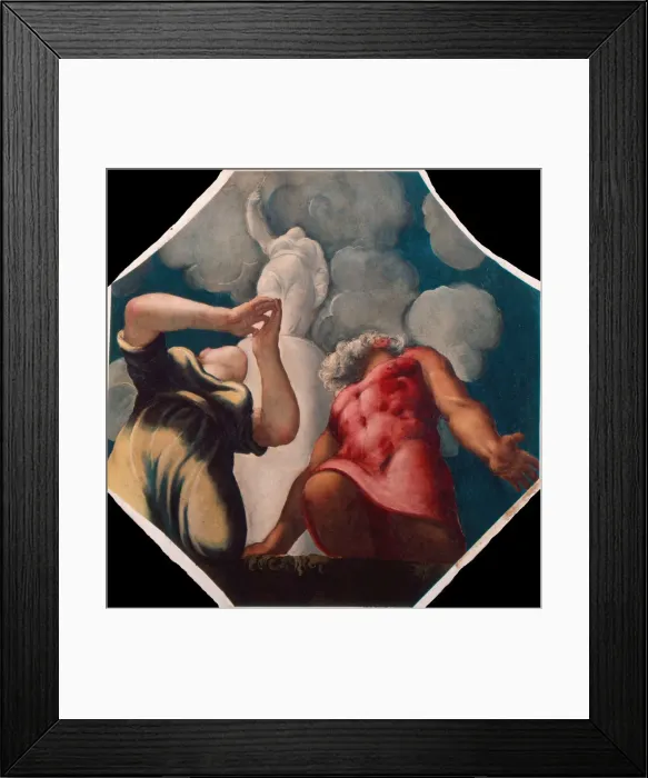 Framed Print : Deucalion and Pyrrha. Artist: Tintoretto, Jacopo (1518-1594)