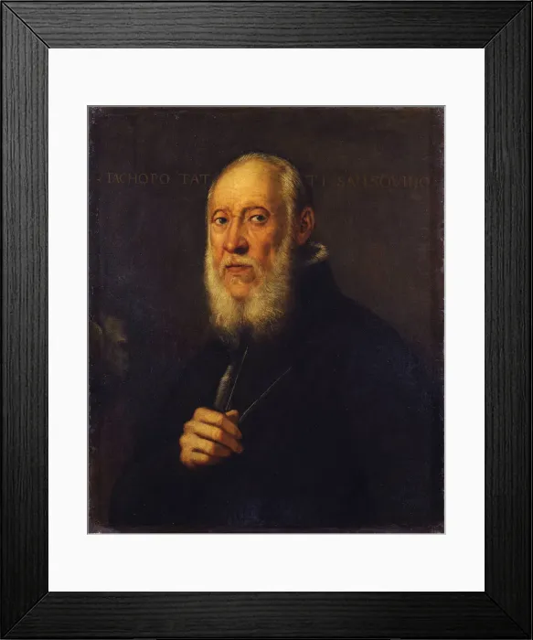 Framed Print : Portrait of the sculptor Jacopo Sansovino (1486-1570). Artist: Tintoretto, Jacopo (1518-1594) Framed Print : Portrait of the sculptor Jacopo Sansovino (1486-1570). Artist: Tintoretto, Jacopo (1518-1594)