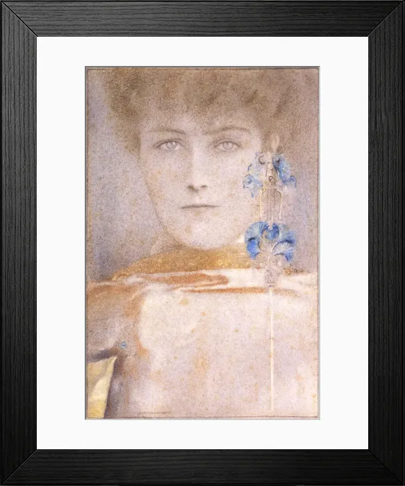 Framed Print : White mask. Artist: Khnopff, Fernand (1858-1921) Framed Print : White mask. Artist: Khnopff, Fernand (1858-1921)