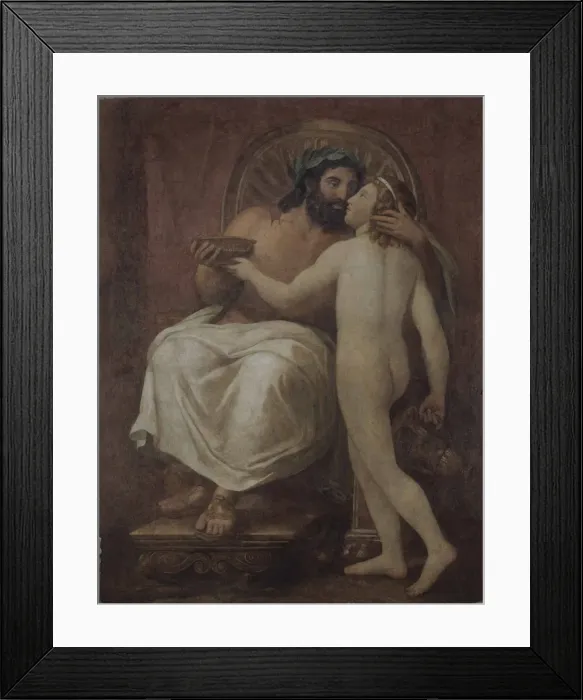 Framed Print : Jupiter Kissing Ganymede. Artist: Mengs, Anton Raphael (1728-1779) Framed Print : Jupiter Kissing Ganymede. Artist: Mengs, Anton Raphael (1728-1779)