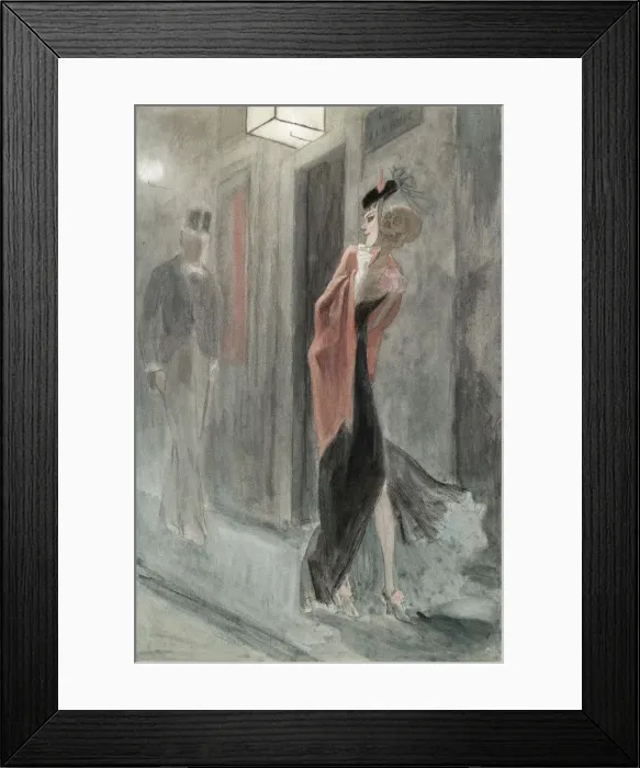 Framed Print : Street corner, four in the morning (Parodie humaine). Artist: Rops, Felicien (1833-1898) Framed Print : Street corner, four in the morning (Parodie humaine). Artist: Rops, Felicien (1833-1898)