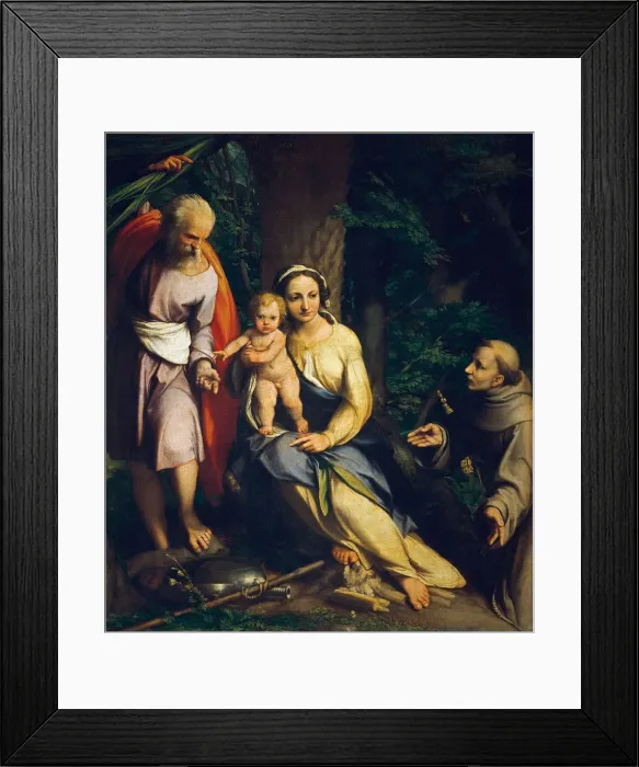 Framed Print : The Rest on the Flight into Egypt. Artist: Correggio (1489-1534) Framed Print : The Rest on the Flight into Egypt. Artist: Correggio (1489-1534)