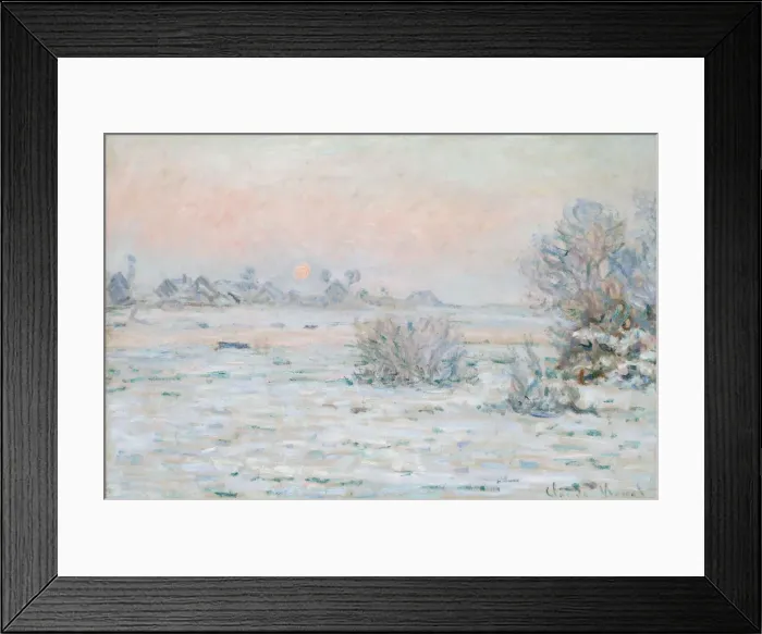 Framed Print : Winter Sun at Lavacourt. Artist: Monet, Claude (1840-1926) Framed Print : Winter Sun at Lavacourt. Artist: Monet, Claude (1840-1926)