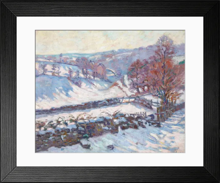 Framed Print : Snowy Landscape at Crozant. Artist: Guillaumin, Jean-Baptiste Armand (1841-1927) Framed Print : Snowy Landscape at Crozant. Artist: Guillaumin, Jean-Baptiste Armand (1841-1927)