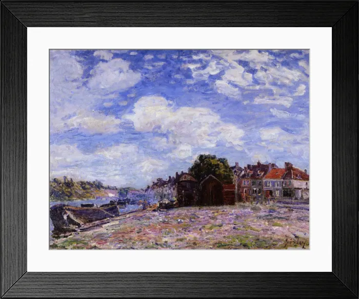 Framed Print : The Loing at Saint-Mammes. Artist: Sisley, Alfred (1839-1899) Framed Print : The Loing at Saint-Mammes. Artist: Sisley, Alfred (1839-1899)