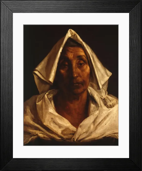 Framed Print : Old Italian Woman. Artist: Gericault, Theodore (1791-1824) Framed Print : Old Italian Woman. Artist: Gericault, Theodore (1791-1824)