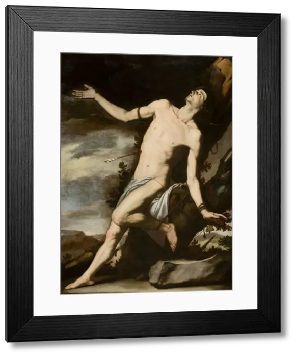 Framed Print : Saint Sebastian. Artist: Ribera, Jose, de (1591-1652) Framed Print : Saint Sebastian. Artist: Ribera, Jose, de (1591-1652)