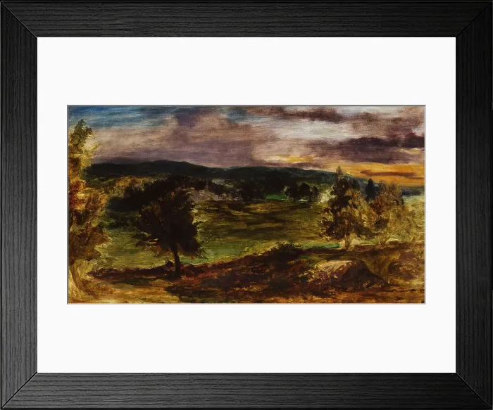 Framed Print : Landscape at Champrosay. Artist: Delacroix, Eugene (1798-1863) Framed Print : Landscape at Champrosay. Artist: Delacroix, Eugene (1798-1863)