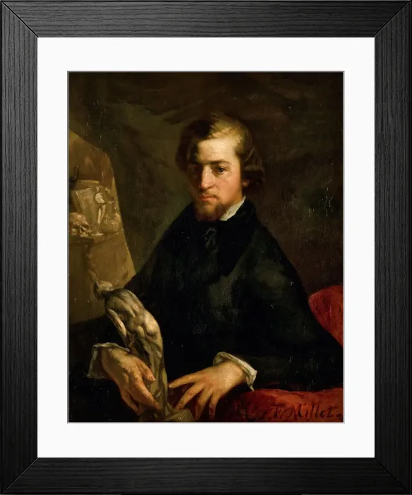 Framed Print : Portrait of Charles-Andre Langevin. Artist: Millet, Jean-Francois (1814-1875) Framed Print : Portrait of Charles-Andre Langevin. Artist: Millet, Jean-Francois (1814-1875)