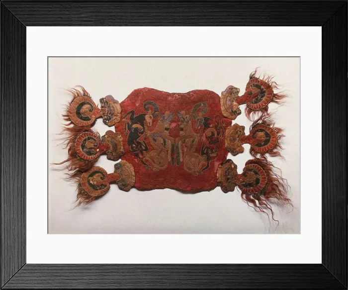 Framed Print : Saddle Cover. Artist: Ancient Altaian, Pazyryk Burial Mounds Framed Print : Saddle Cover. Artist: Ancient Altaian, Pazyryk Burial Mounds