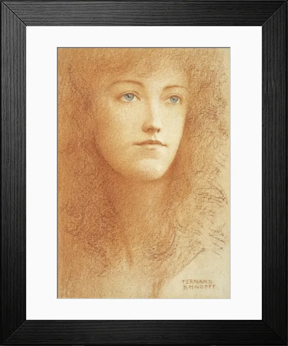 Framed Print : A Young Englishwoman. Artist: Khnopff, Fernand (1858-1921) Framed Print : A Young Englishwoman. Artist: Khnopff, Fernand (1858-1921)