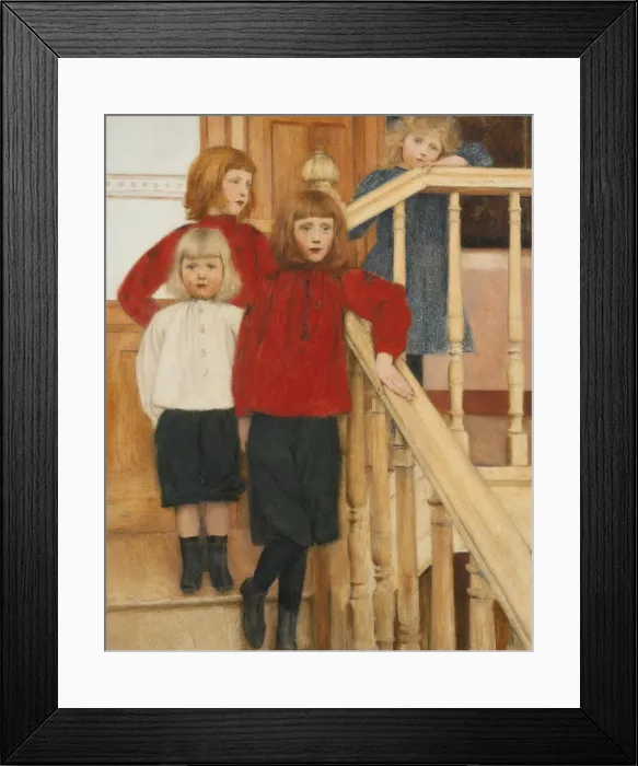 Framed Print : The Children of Monsieur Neve. Artist: Khnopff, Fernand (1858-1921) Framed Print : The Children of Monsieur Neve. Artist: Khnopff, Fernand (1858-1921)