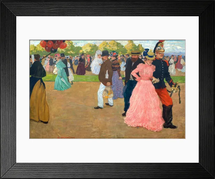 Framed Print : Sunday Stroll in the Bois de Boulogne. Artist: Evenepoel, Henri Jacques Edouard (1872-1899) Framed Print : Sunday Stroll in the Bois de Boulogne. Artist: Evenepoel, Henri Jacques Edouard (1872-1899)