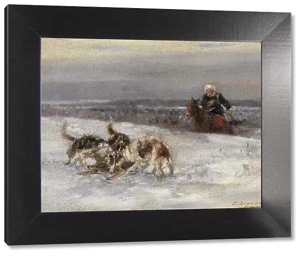 Hunting Scene. Artist: Voroshilov, Sergey Semyonovich (before 1865-after 1911)