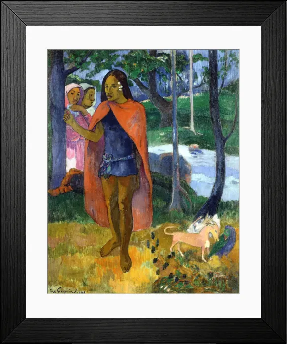 Framed Print : The Sorcerer of Hiva Oa. Artist: Gauguin, Paul Eugene Henri (1848-1903) Framed Print : The Sorcerer of Hiva Oa. Artist: Gauguin, Paul Eugene Henri (1848-1903)