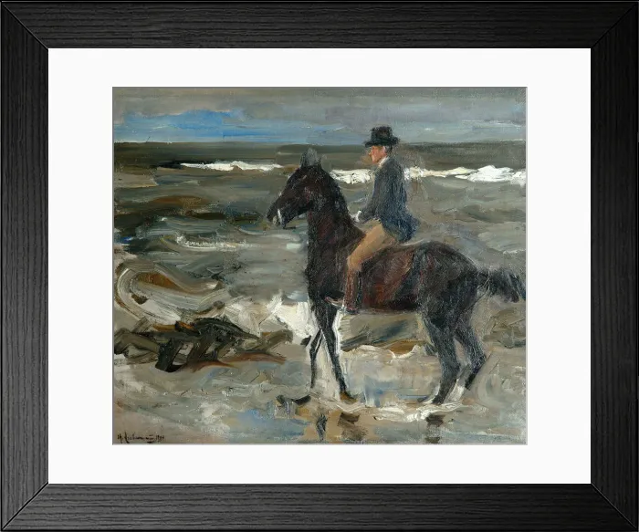Framed Print : Rider on the Beach. Artist: Liebermann, Max (1847-1935) Framed Print : Rider on the Beach. Artist: Liebermann, Max (1847-1935)