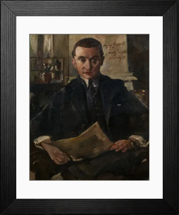 Framed Print : Portrait of Wolfgang Gurlitt. Artist: Corinth, Lovis (1858-1925) Framed Print : Portrait of Wolfgang Gurlitt. Artist: Corinth, Lovis (1858-1925)