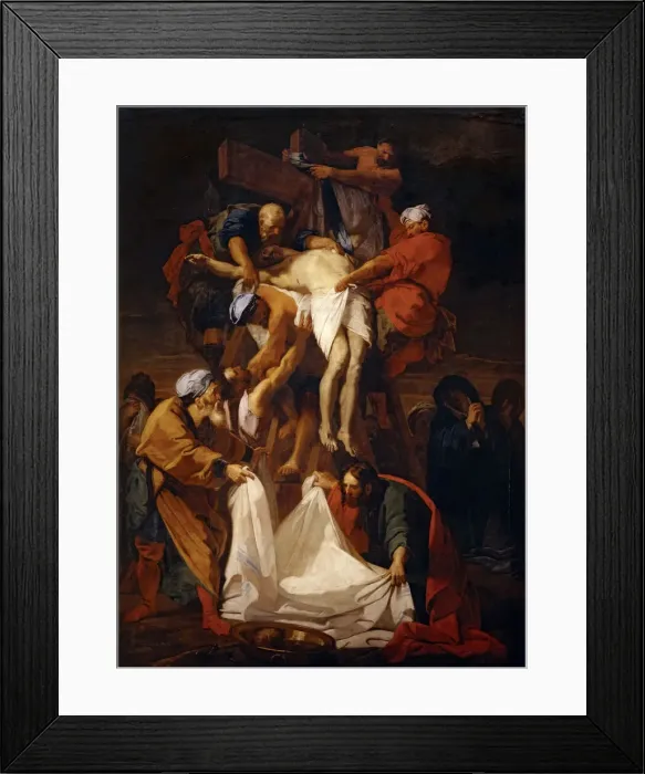 Framed Print : The Descent from the Cross. Artist: Jouvenet, Jean (1644-1717) Framed Print : The Descent from the Cross. Artist: Jouvenet, Jean (1644-1717)