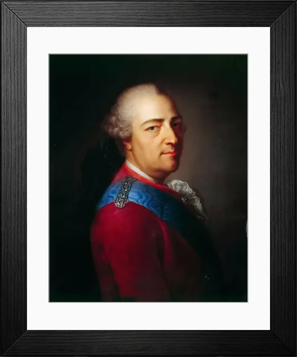 Framed Print : Portrait of the King Louis XV (1710-1774). Artist: Montpetit, Armand-Vincent de (1713-1800) Framed Print : Portrait of the King Louis XV (1710-1774). Artist: Montpetit, Armand-Vincent de (1713-1800)