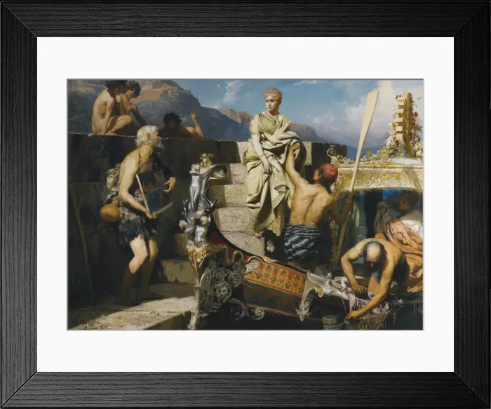 Framed Print : Shipwrecked beggar. Artist: Siemiradzki, Henryk (1843-1902) Framed Print : Shipwrecked beggar. Artist: Siemiradzki, Henryk (1843-1902)