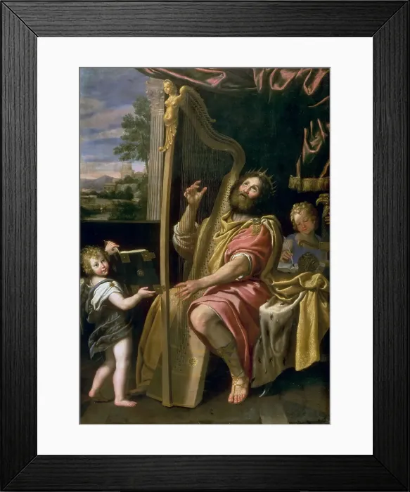 Framed Print : King David. Artist: Domenichino (1581-1641) Framed Print : King David. Artist: Domenichino (1581-1641)