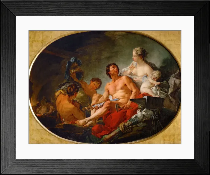 Framed Print : The Forge of Vulcan. Artist: Boucher, Francois (1703-1770) Framed Print : The Forge of Vulcan. Artist: Boucher, Francois (1703-1770)