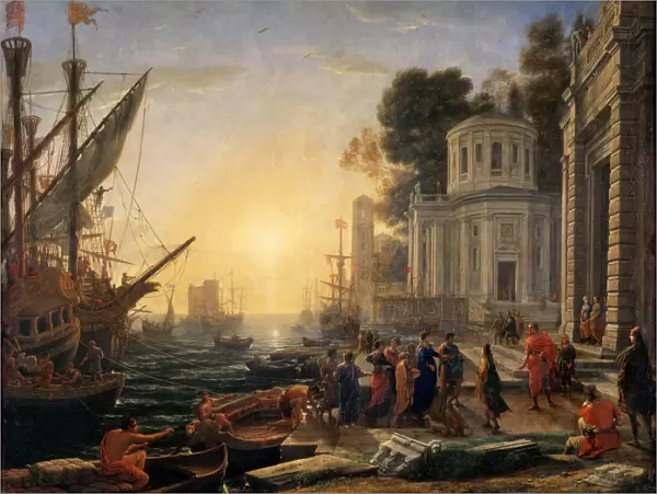 The Disembarkation of Cleopatra at Tarsus. Artist: Lorrain, Claude (1600-1682)