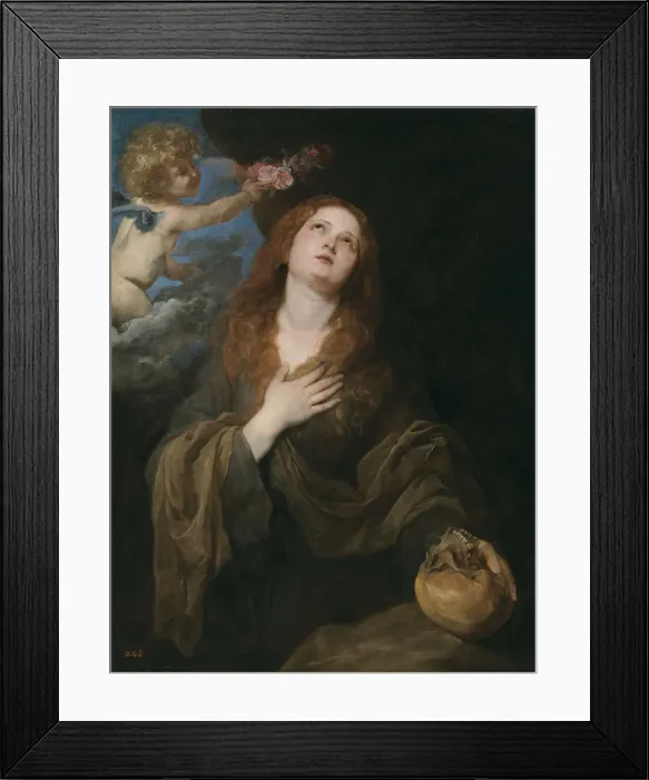 Framed Print : Saint Rosalia. Artist: Dyck, Sir Anthony van (1599-1641) Framed Print : Saint Rosalia. Artist: Dyck, Sir Anthony van (1599-1641)