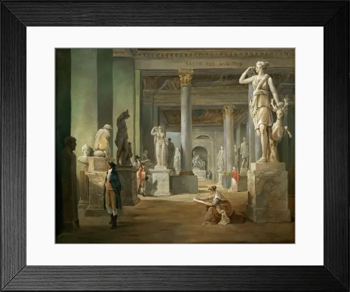 Framed Print : La salle des Saisons au Louvre. Artist: Robert, Hubert (1733-1808) Framed Print : La salle des Saisons au Louvre. Artist: Robert, Hubert (1733-1808)