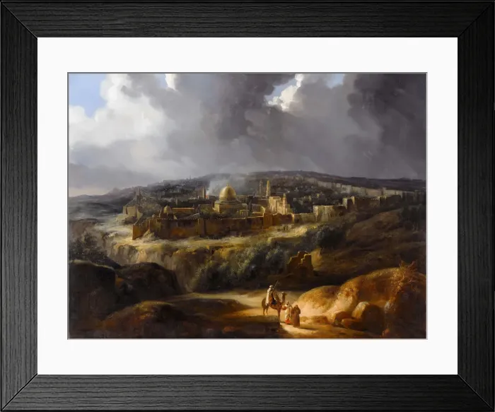 Framed Print : Jerusalem seen from Mount Josaphat. Artist: Forbin, Auguste de (1777-1841) Framed Print : Jerusalem seen from Mount Josaphat. Artist: Forbin, Auguste de (1777-1841)