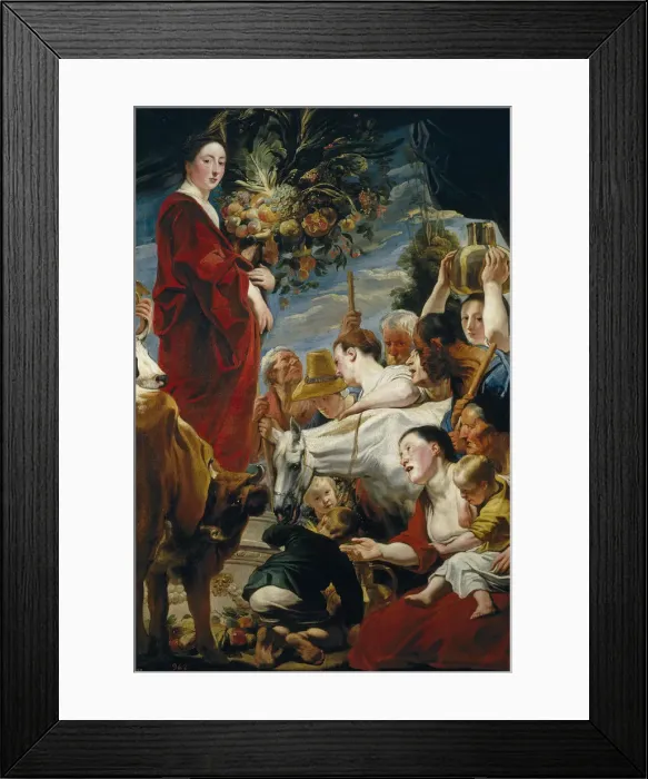 Framed Print : The Offering to Ceres. Artist: Jordaens, Jacob (1593-1678) Framed Print : The Offering to Ceres. Artist: Jordaens, Jacob (1593-1678)