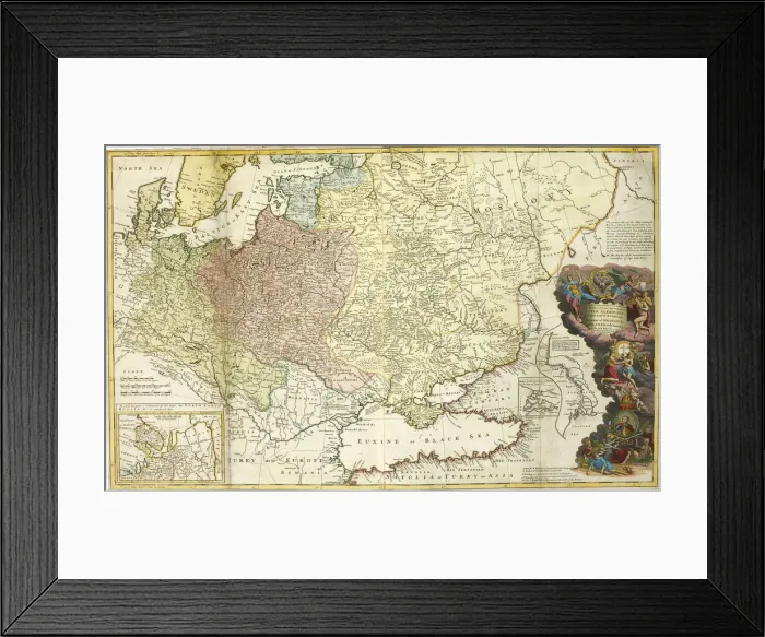 Framed Print : Map of Muscovy. Artist: Moll, Herman (1654-1732) Framed Print : Map of Muscovy. Artist: Moll, Herman (1654-1732)