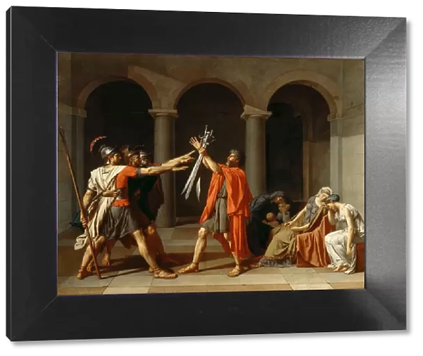 The Oath of the Horatii. Artist: David, Jacques Louis (1748-1825)