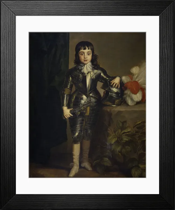 Framed Print : Portrait of Charles II of England as child. Artist: Dyck, Sir Anthony van (1599-1641) Framed Print : Portrait of Charles II of England as child. Artist: Dyck, Sir Anthony van (1599-1641)