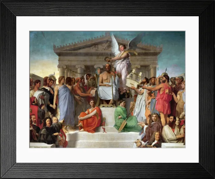 Framed Print : The Apotheosis of Homer. Artist: Ingres, Jean Auguste Dominique (1780-1867) Framed Print : The Apotheosis of Homer. Artist: Ingres, Jean Auguste Dominique (1780-1867)
