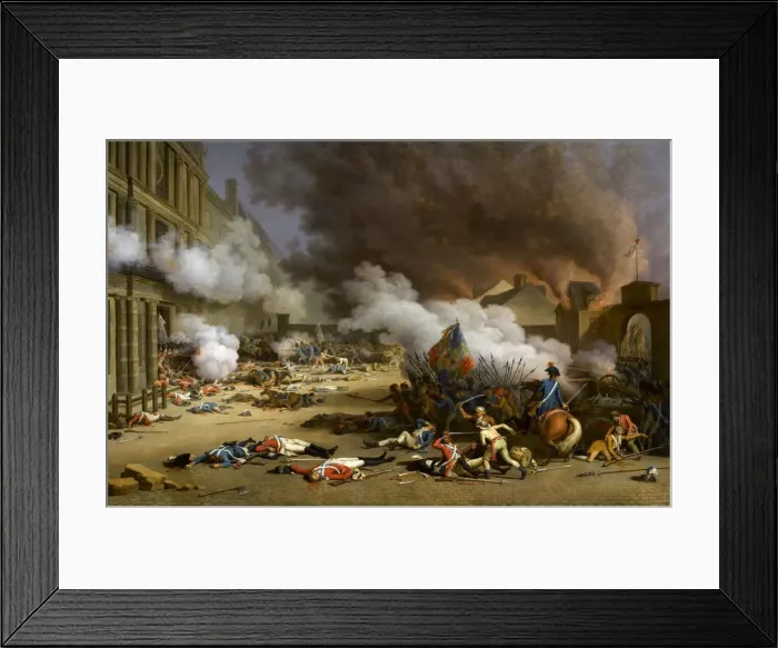 Framed Print : The insurrection of the 10 August 1792. Artist: Bertaux, Jacques (1745-1818)