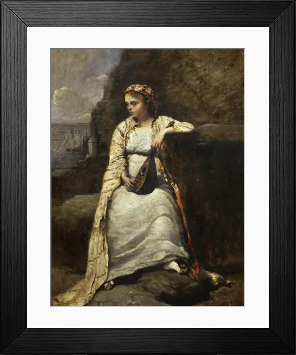 Framed Print : Haydee. Artist: Corot, Jean-Baptiste Camille (1796-1875) Framed Print : Haydee. Artist: Corot, Jean-Baptiste Camille (1796-1875)