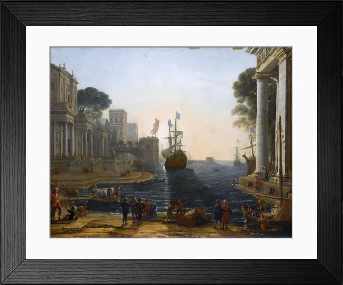 Framed Print : Ulysses returns Chryseis to Her Father. Artist: Lorrain, Claude (1600-1682) Framed Print : Ulysses returns Chryseis to Her Father. Artist: Lorrain, Claude (1600-1682)