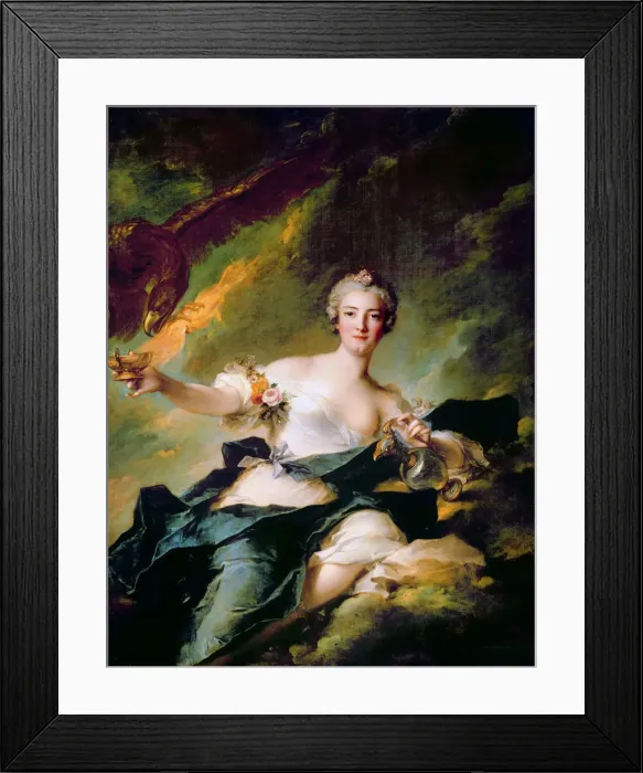Framed Print : Portrait of Anne-Josephe Bonnier de La Mosson, duchesse de Chaulnes as Hebe. Artist: Nattier, Jean-Marc (1685-1766) Framed Print : Portrait of Anne-Josephe Bonnier de La Mosson, duchesse de Chaulnes as Hebe. Artist: Nattier, Jean-Marc (1685-1766)